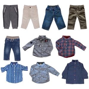 Baby Boy Shirts, Jeans, Pants, Jacket Bundle Sizes 6, 12, 18 months